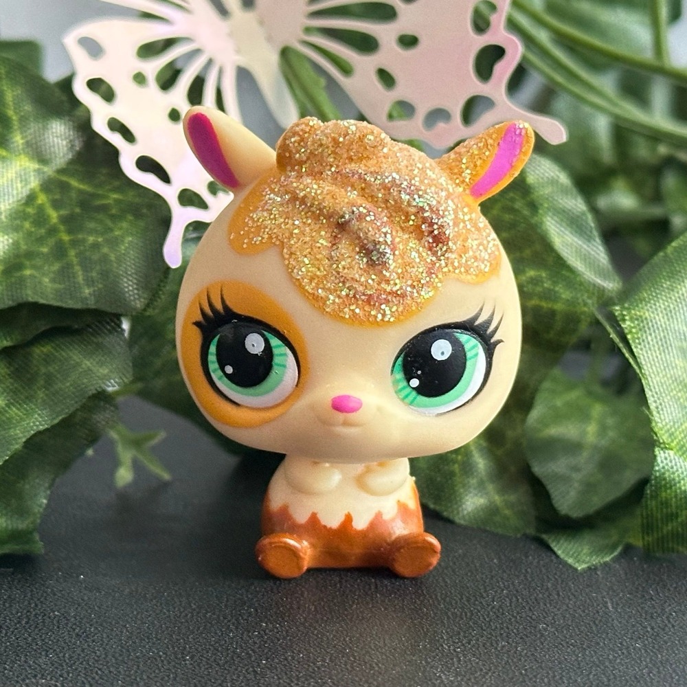 Littlest Pet Shop LPS G4 3400 Sparkle Glitter Brown Hamster Green